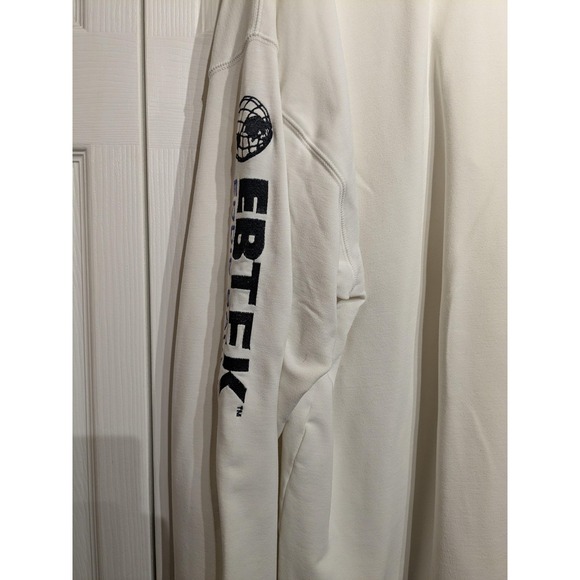 Eddie Bauer EBTEK Pullover Mens XLT‎ White Quarter Zip Mock Neck Chest Pocket - Picture 9 of 16
